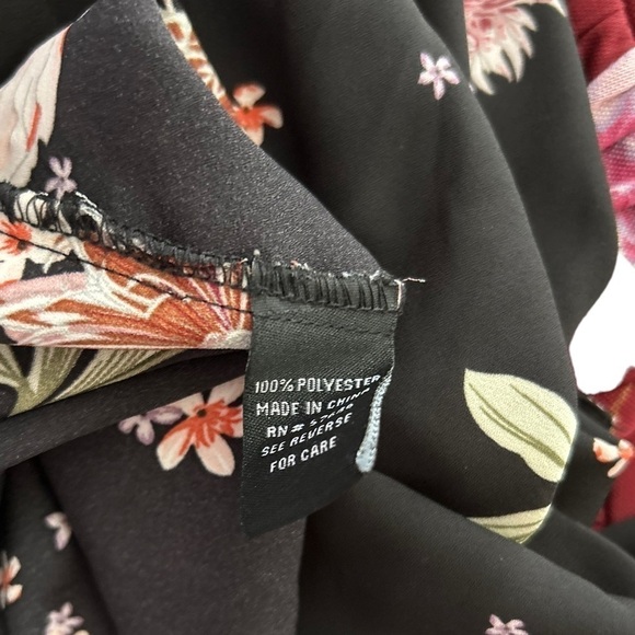 New Look Tunic Floral Long Sleeve Off Shoulder Dress • Size: L• Used - Picture 5 of 6